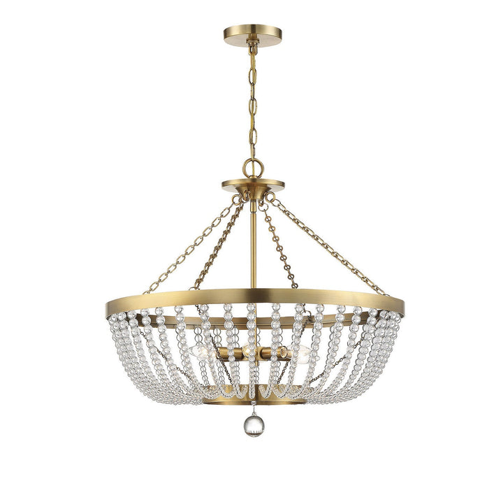 Savoy House Bergamo 7-2852-6-322 Pendant Light - Warm Brass
