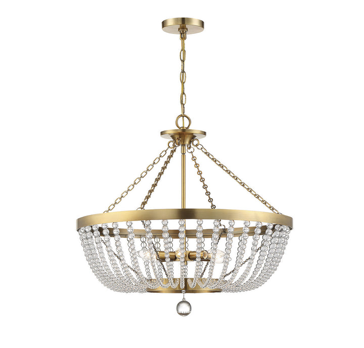Savoy House Bergamo 7-2852-6-322 Pendant Light - Warm Brass