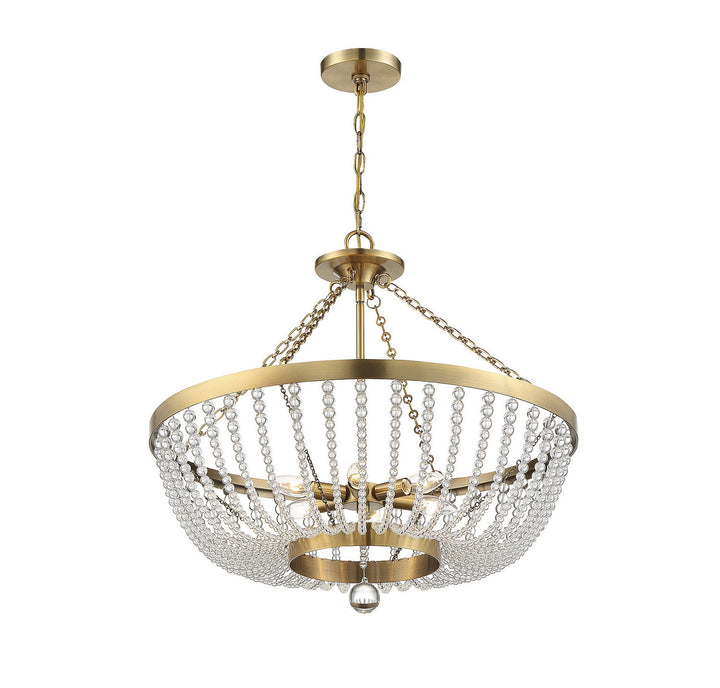 Savoy House Bergamo 7-2852-6-322 Pendant Light - Warm Brass