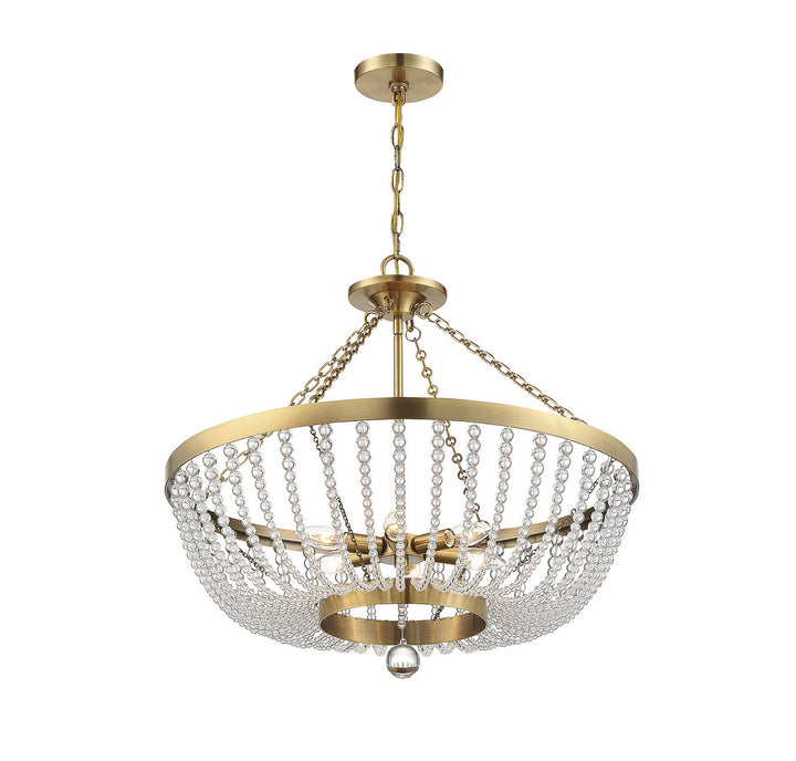 Savoy House Bergamo 7-2852-6-322 Pendant Light - Warm Brass