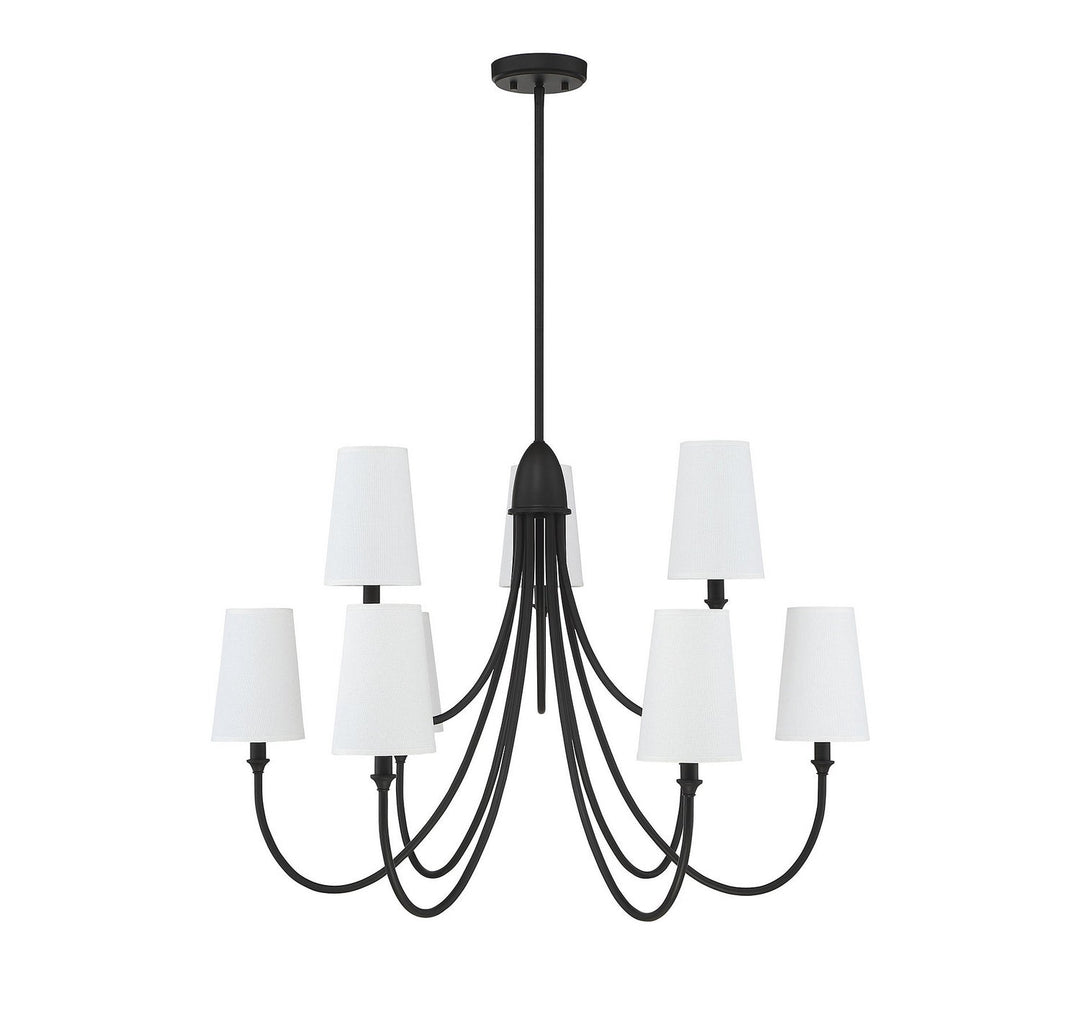 Savoy House Cameron 1-2541-9-89 Chandelier Light - Matte Black