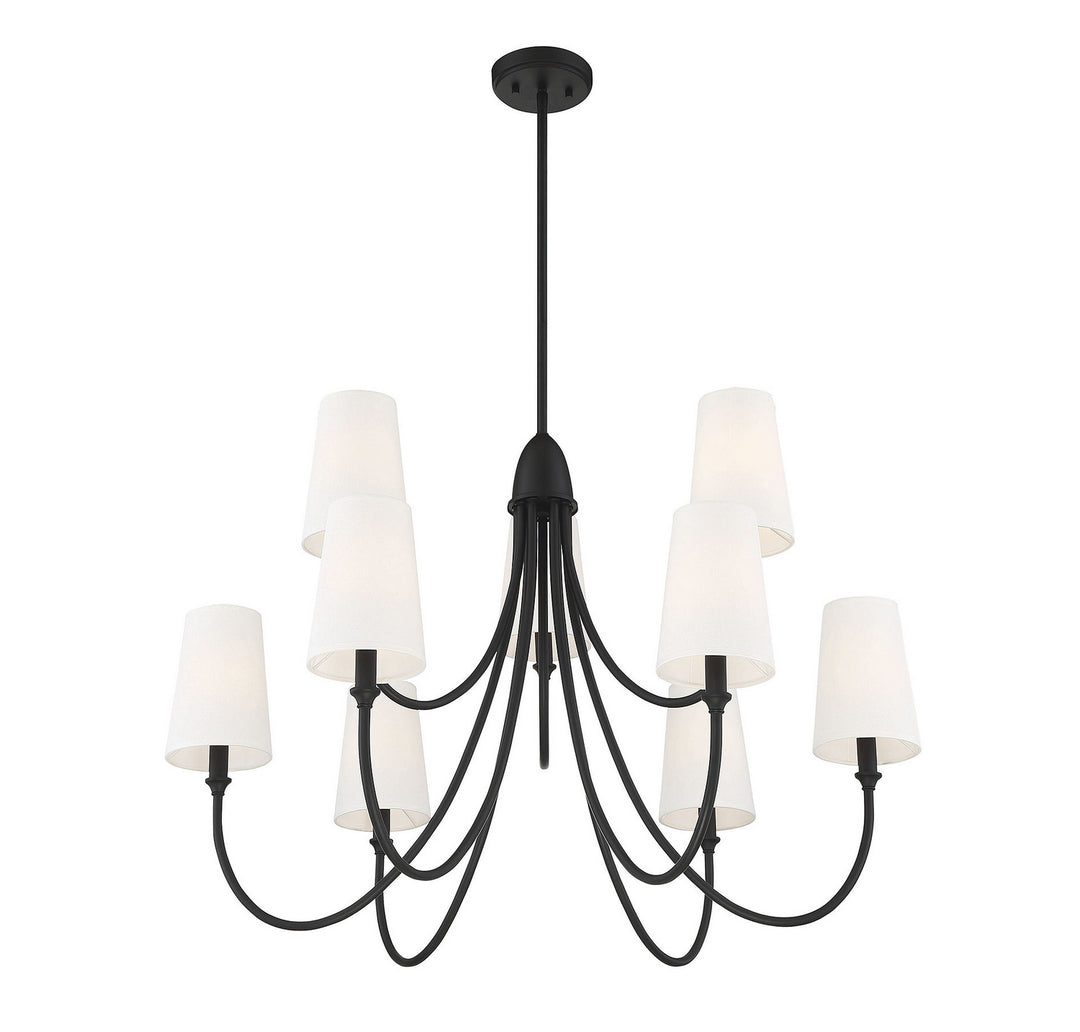 Savoy House Cameron 1-2541-9-89 Chandelier Light - Matte Black
