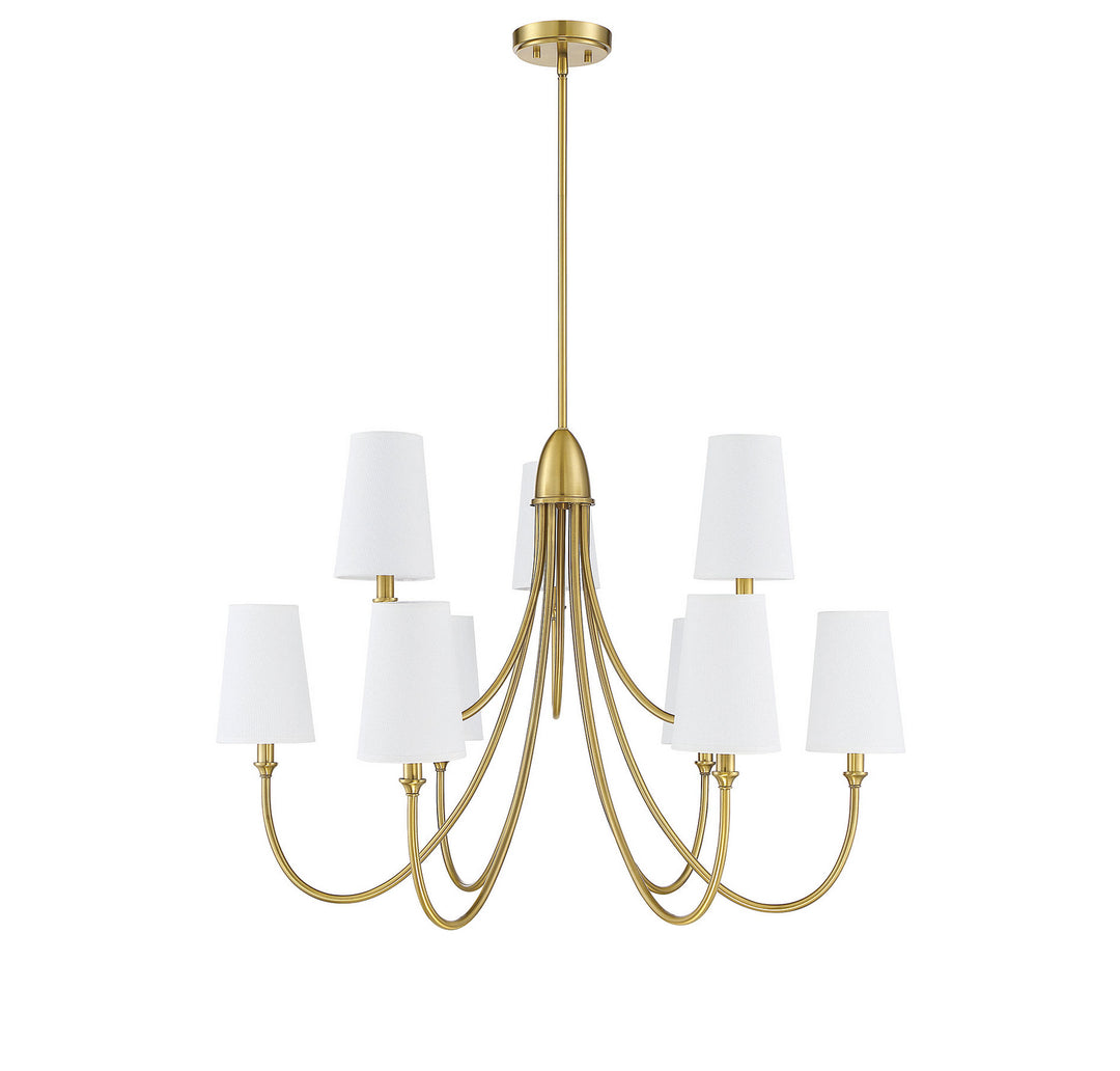 Savoy House Cameron 1-2541-9-322 Chandelier Light - Warm Brass
