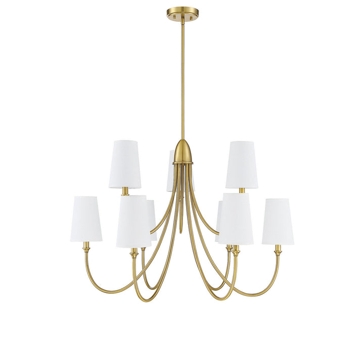 Savoy House Cameron 1-2541-9-322 Chandelier Light - Warm Brass