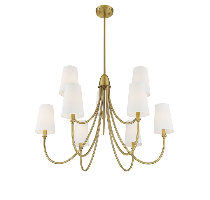 Savoy House Cameron 1-2541-9-322 Chandelier Light - Warm Brass