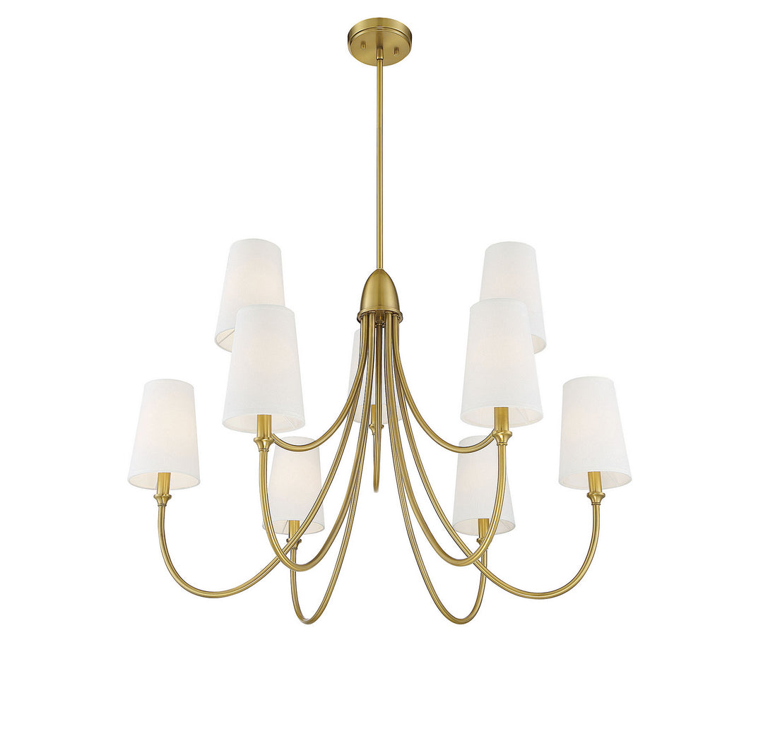 Savoy House Cameron 1-2541-9-322 Chandelier Light - Warm Brass