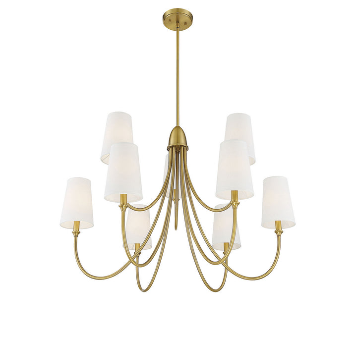 Savoy House Cameron 1-2541-9-322 Chandelier Light - Warm Brass