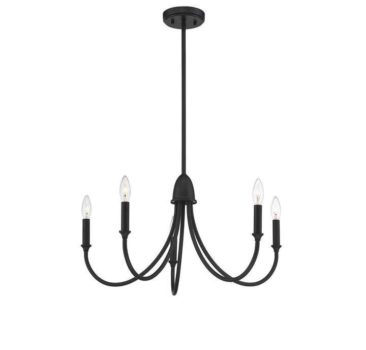 Savoy House Cameron 1-2540-5-89 Chandelier Light - Matte Black