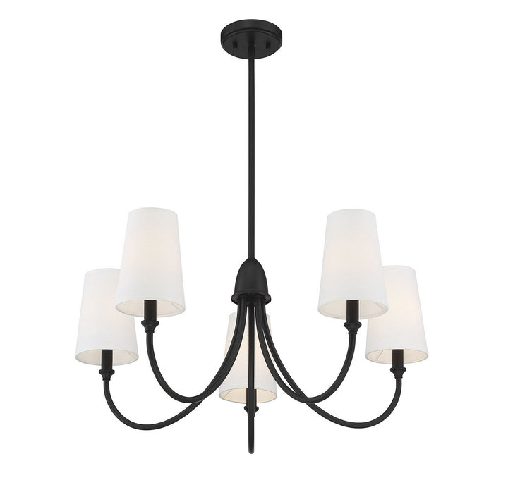 Savoy House Cameron 1-2540-5-89 Chandelier Light - Matte Black