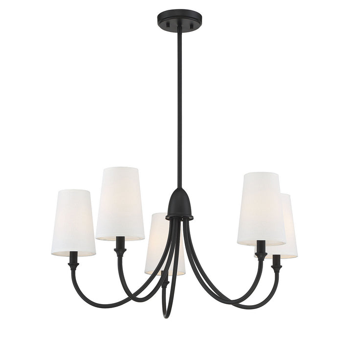 Savoy House Cameron 1-2540-5-89 Chandelier Light - Matte Black