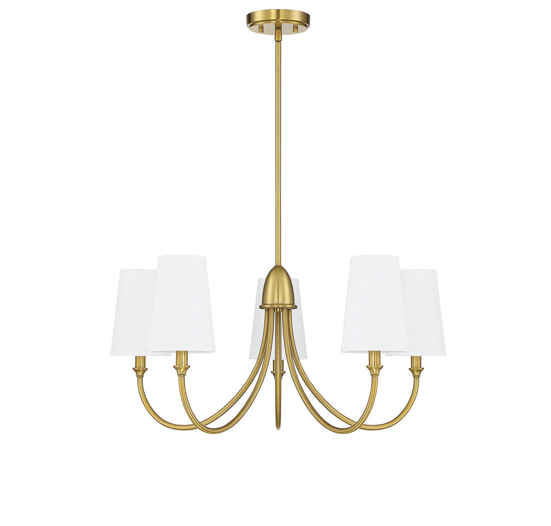 Savoy House Cameron 1-2540-5-322 Chandelier Light - Warm Brass