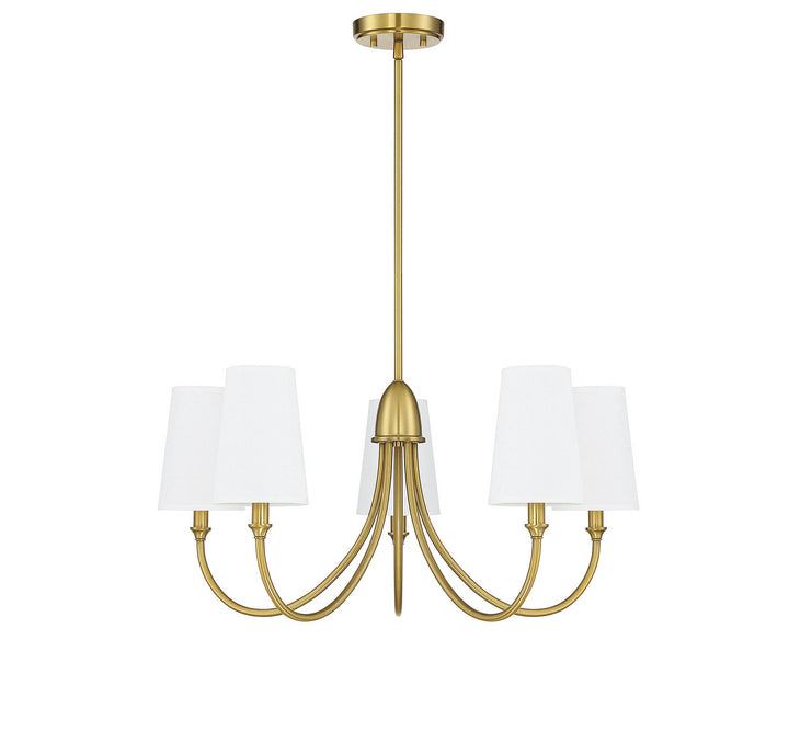 Savoy House Cameron 1-2540-5-322 Chandelier Light - Warm Brass