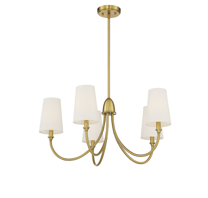 Savoy House Cameron 1-2540-5-322 Chandelier Light - Warm Brass