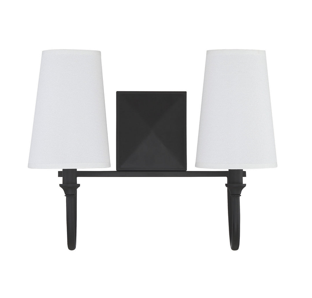 Savoy House Cameron 8-2542-2-89 Bath Vanity Light 15 in. wide - Matte Black