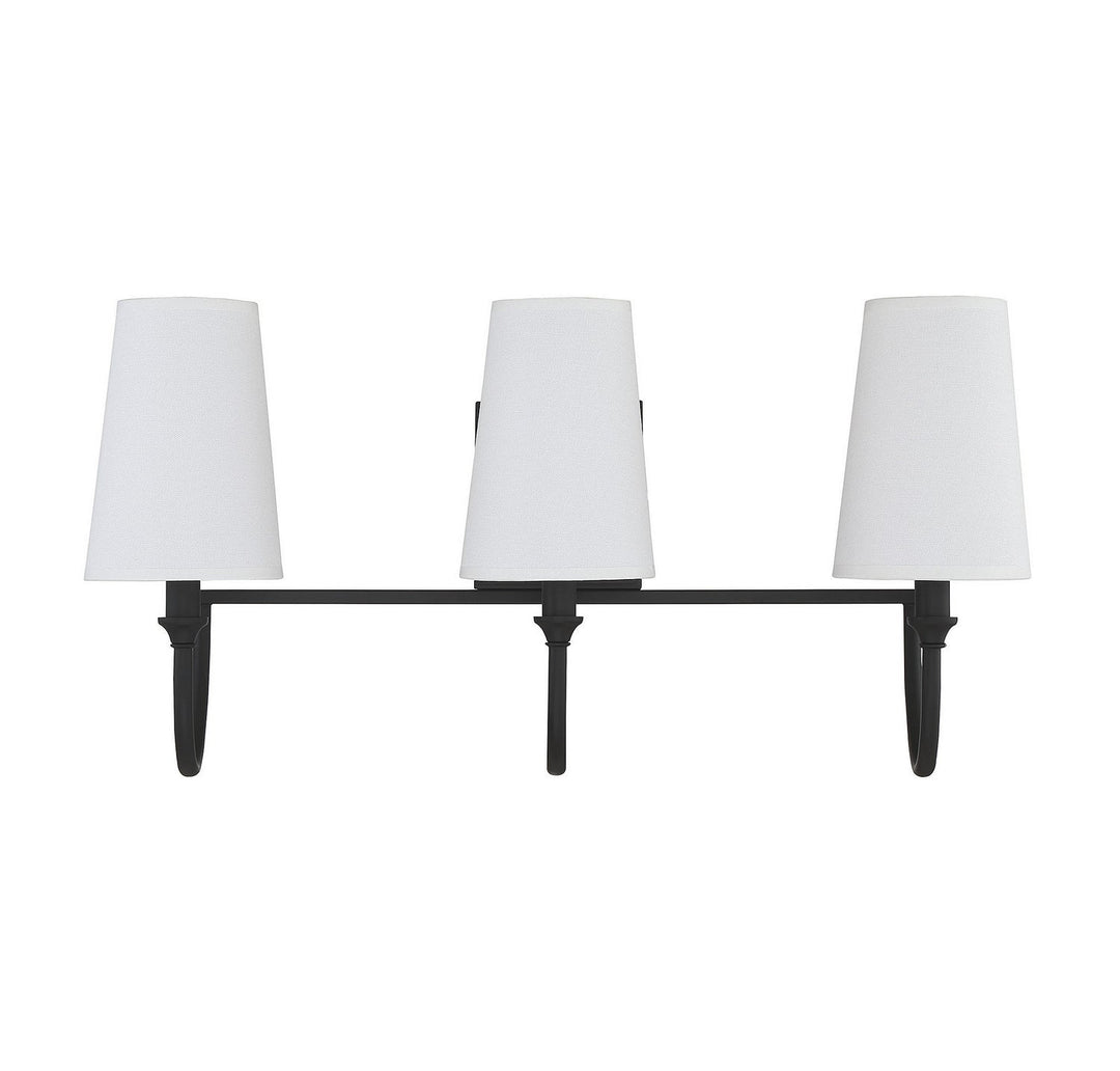 Savoy House Cameron 8-2542-3-89 Bath Vanity Light 24 in. wide - Matte Black