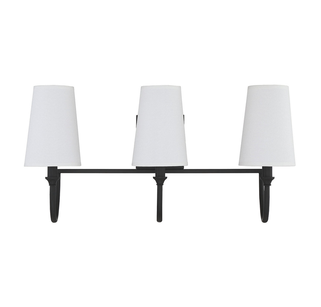 Savoy House Cameron 8-2542-3-89 Bath Vanity Light 24 in. wide - Matte Black