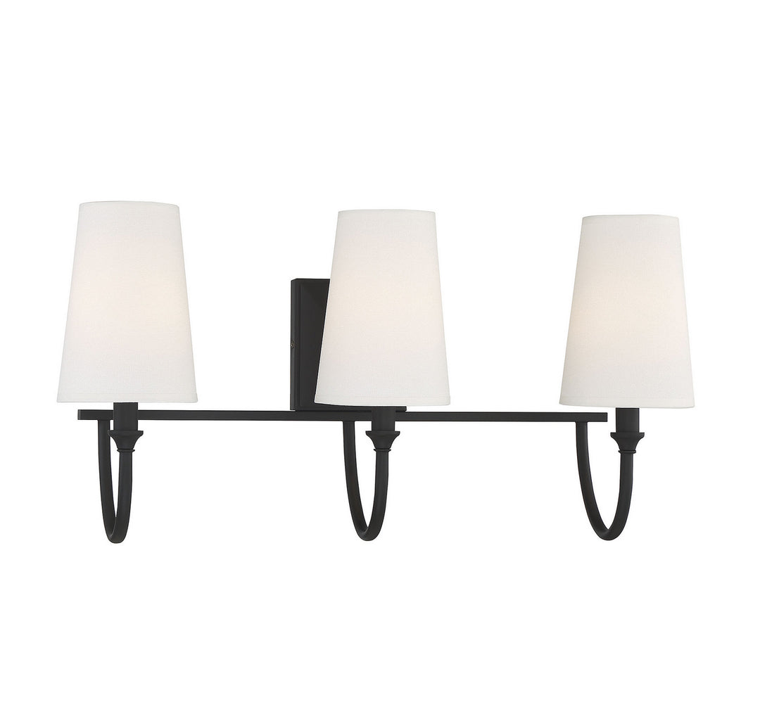Savoy House Cameron 8-2542-3-89 Bath Vanity Light 24 in. wide - Matte Black
