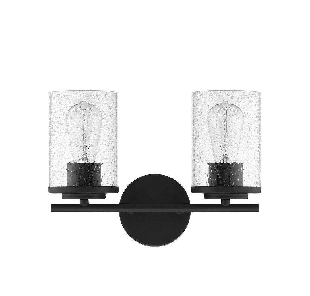 Savoy House Marshall 8-8020-2-BK Bath Vanity Light 14 in. wide - Matte Black