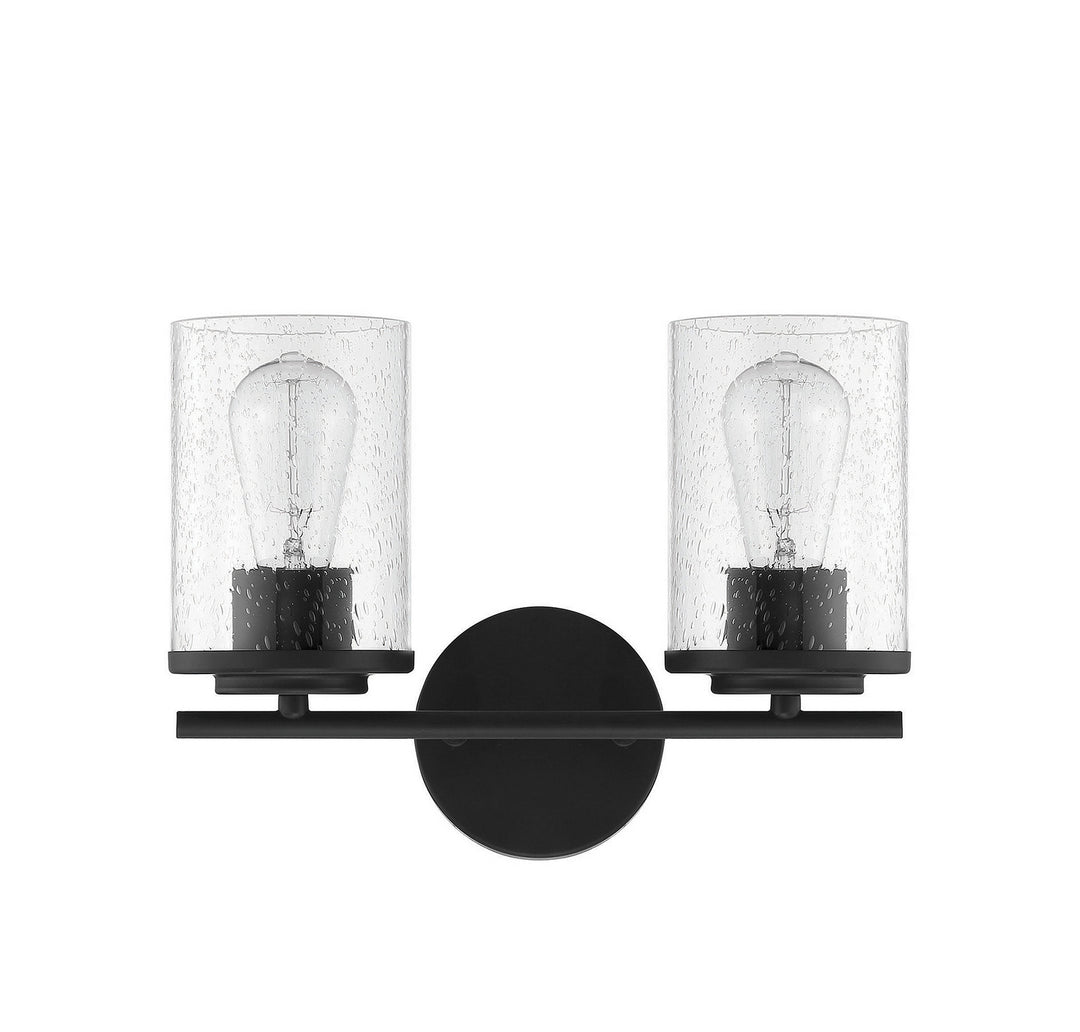 Savoy House Marshall 8-8020-2-BK Bath Vanity Light 14 in. wide - Matte Black