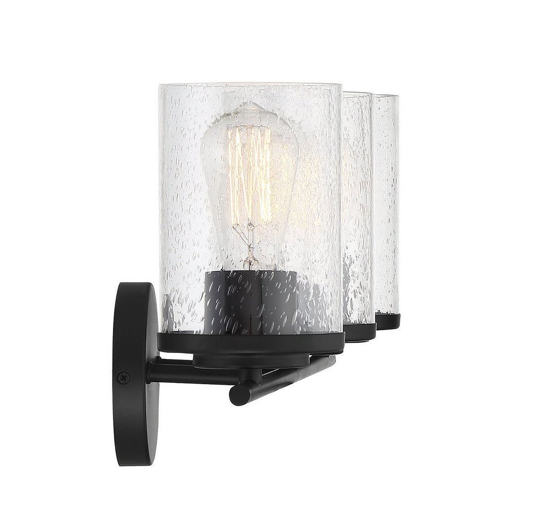 Savoy House Marshall 8-8020-3-BK Bath Vanity Light 22 in. wide - Matte Black