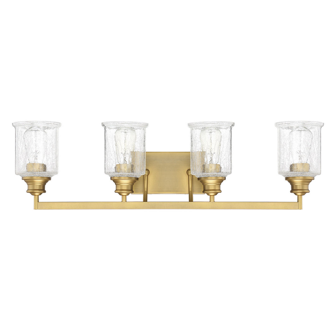 Savoy House Hampton 8-1972-4-322 Bath Vanity Light 32 in. wide - Warm Brass
