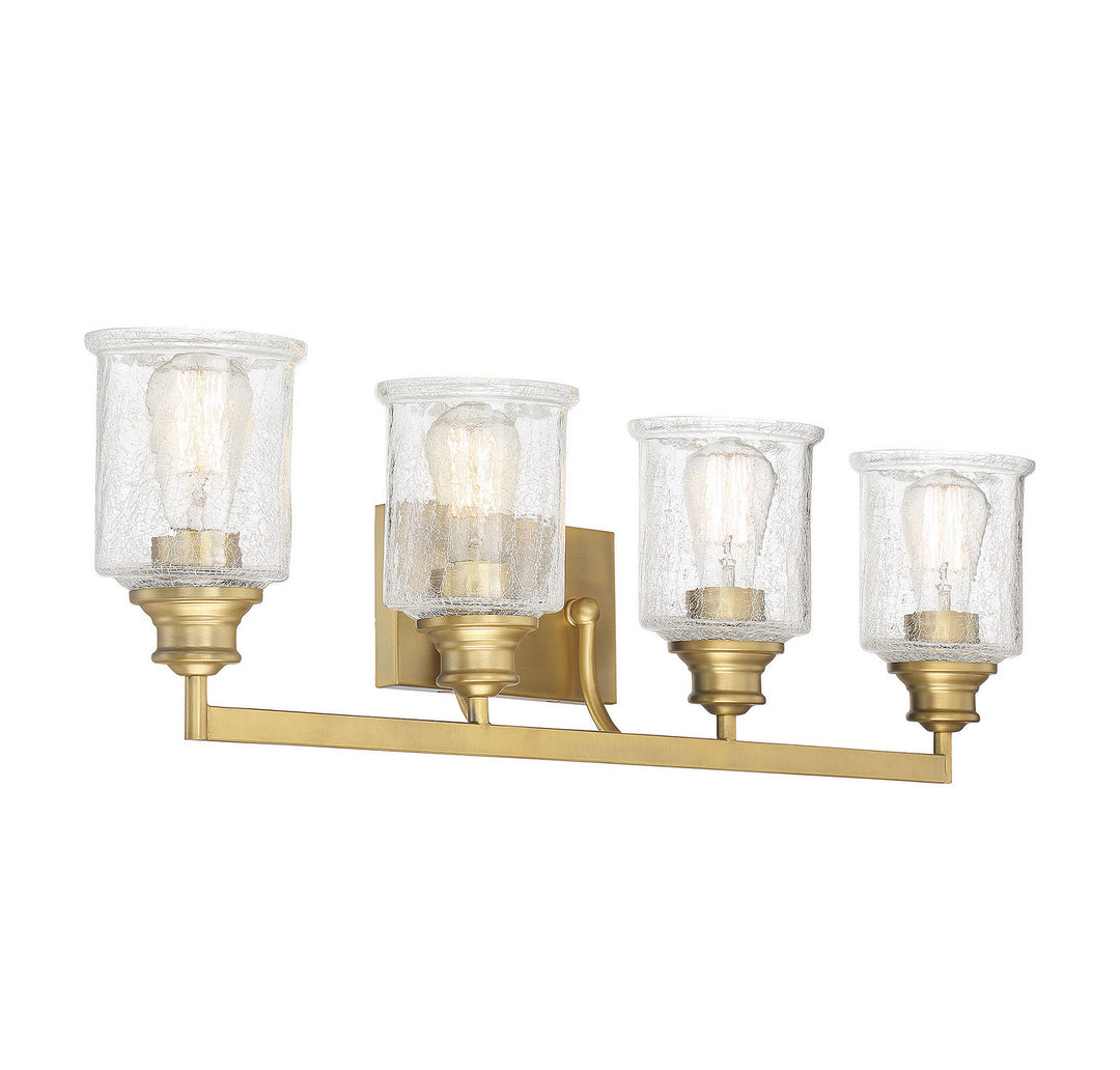 Savoy House Hampton 8-1972-4-322 Bath Vanity Light 32 in. wide - Warm Brass