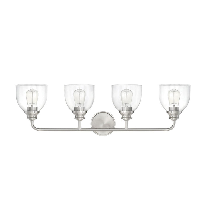 Savoy House Vale 8-7205-4-SN Bath Vanity Light 33 in. wide - Satin Nickel