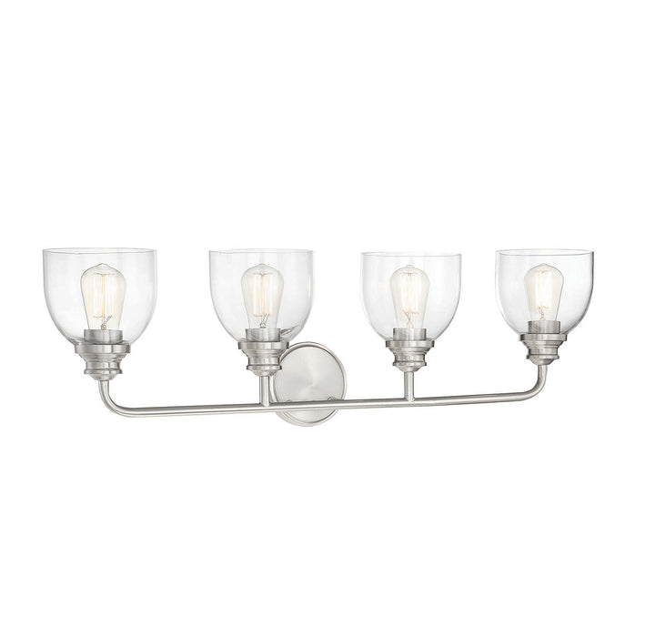 Savoy House Vale 8-7205-4-SN Bath Vanity Light 33 in. wide - Satin Nickel