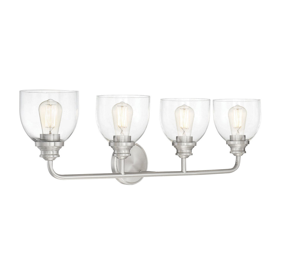 Savoy House Vale 8-7205-4-SN Bath Vanity Light 33 in. wide - Satin Nickel