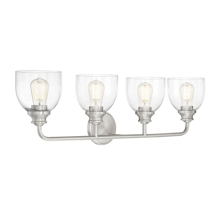 Savoy House Vale 8-7205-4-SN Bath Vanity Light 33 in. wide - Satin Nickel