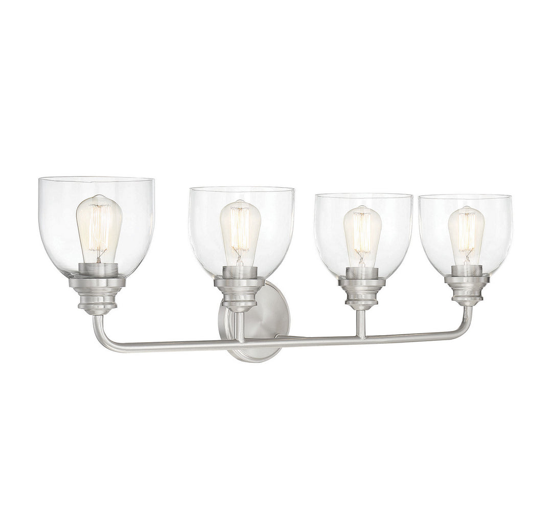 Savoy House Vale 8-7205-4-SN Bath Vanity Light 33 in. wide - Satin Nickel