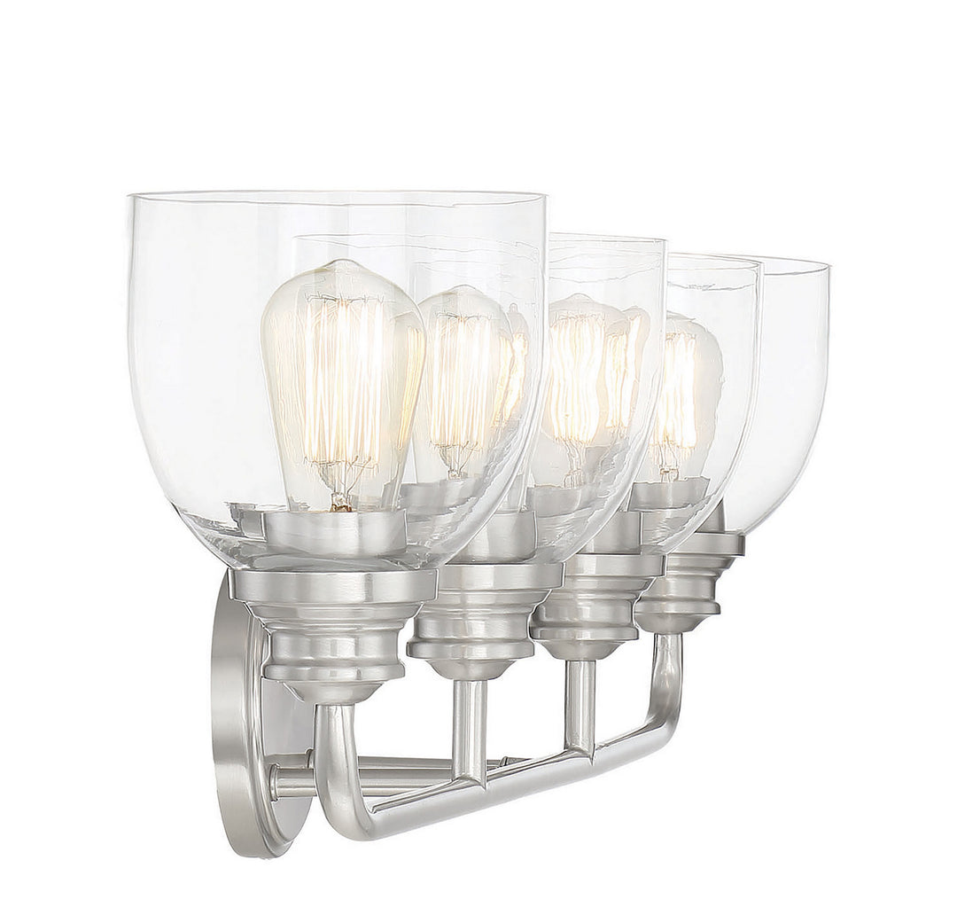 Savoy House Vale 8-7205-4-SN Bath Vanity Light 33 in. wide - Satin Nickel