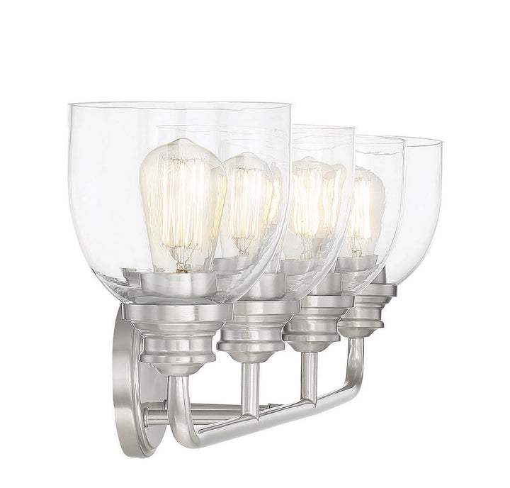 Savoy House Vale 8-7205-4-SN Bath Vanity Light 33 in. wide - Satin Nickel