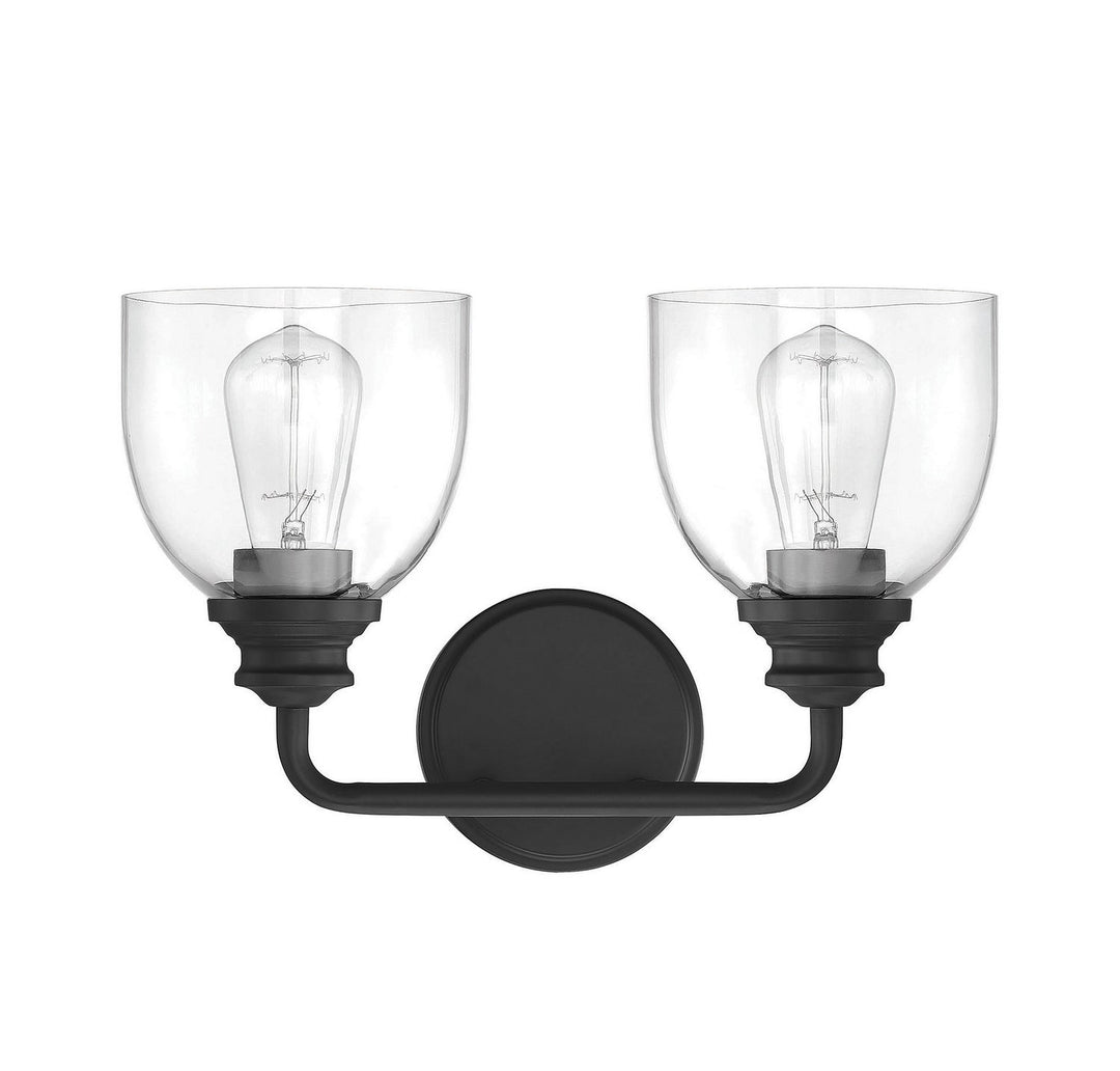 Savoy House Vale 8-7205-2-BK Bath Vanity Light 15 in. wide - Black