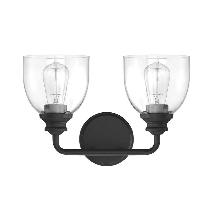 Savoy House Vale 8-7205-2-BK Bath Vanity Light 15 in. wide - Black