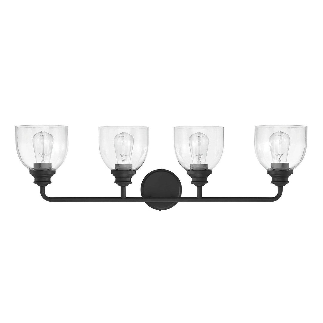Savoy House Vale 8-7205-4-BK Bath Vanity Light 33 in. wide - Black