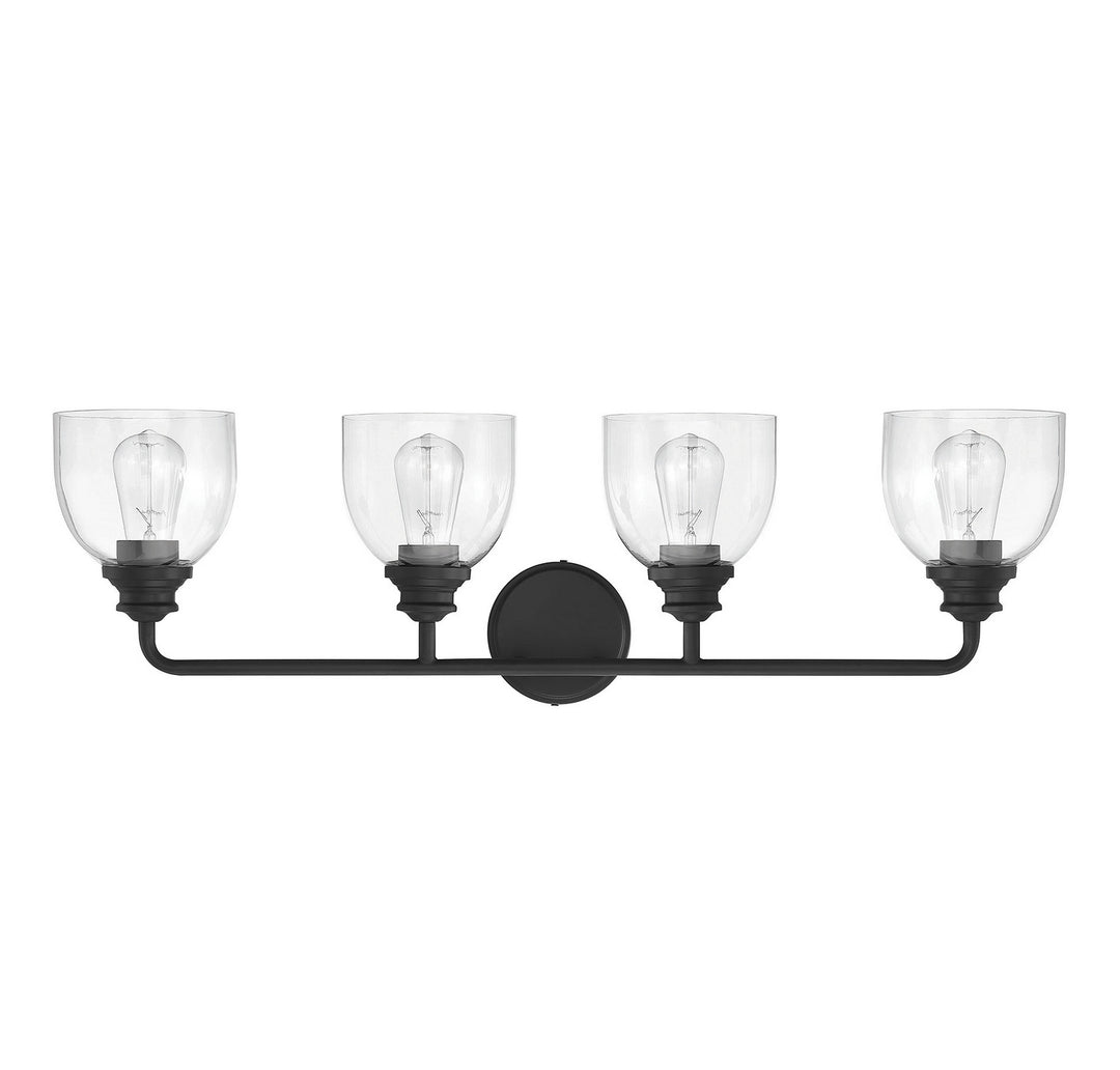 Savoy House Vale 8-7205-4-BK Bath Vanity Light 33 in. wide - Black