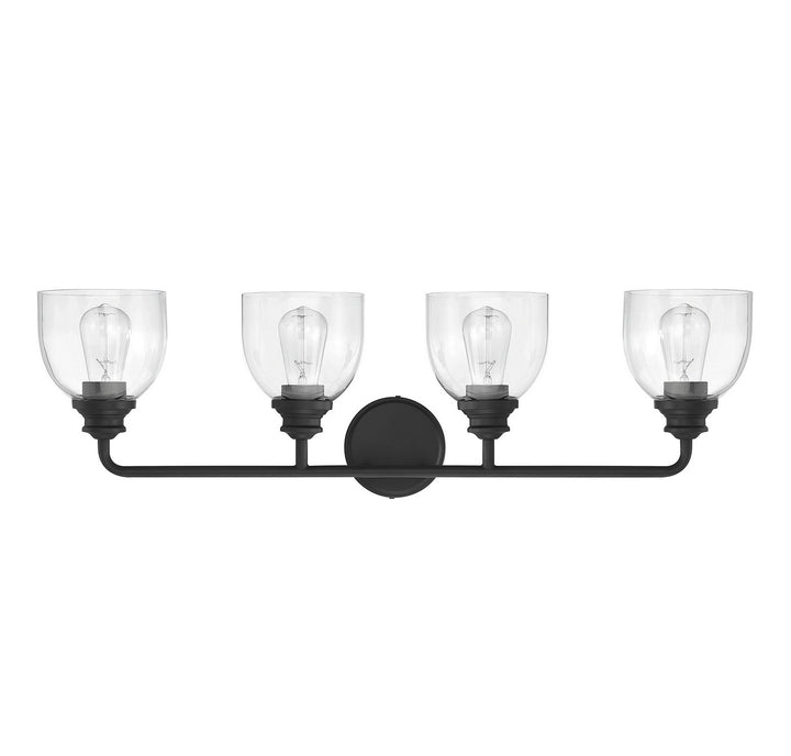 Savoy House Vale 8-7205-4-BK Bath Vanity Light 33 in. wide - Black