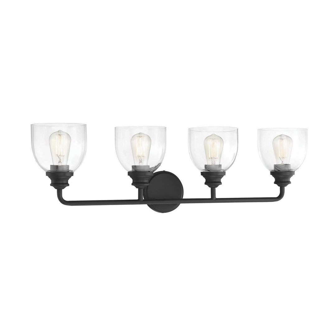 Savoy House Vale 8-7205-4-BK Bath Vanity Light 33 in. wide - Black