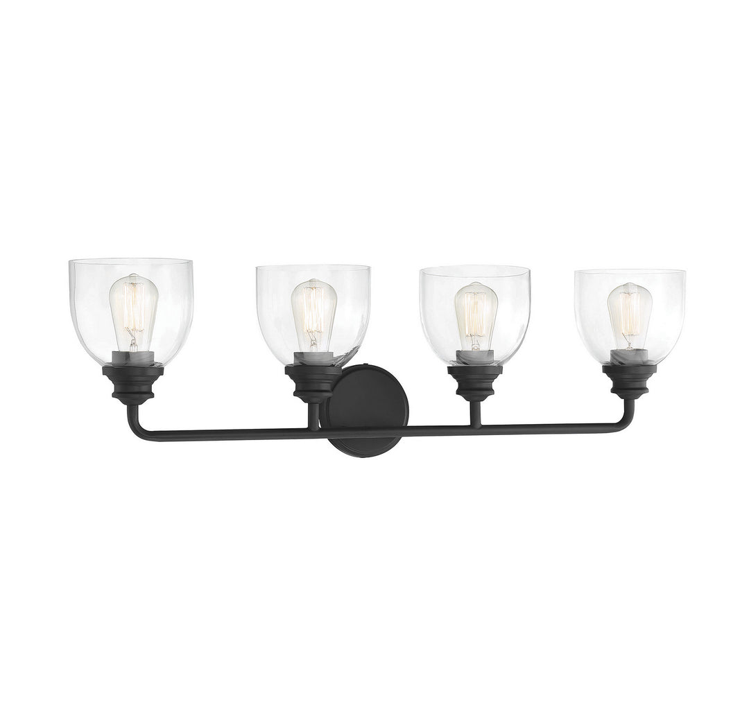 Savoy House Vale 8-7205-4-BK Bath Vanity Light 33 in. wide - Black