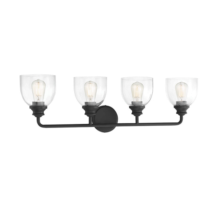 Savoy House Vale 8-7205-4-BK Bath Vanity Light 33 in. wide - Black