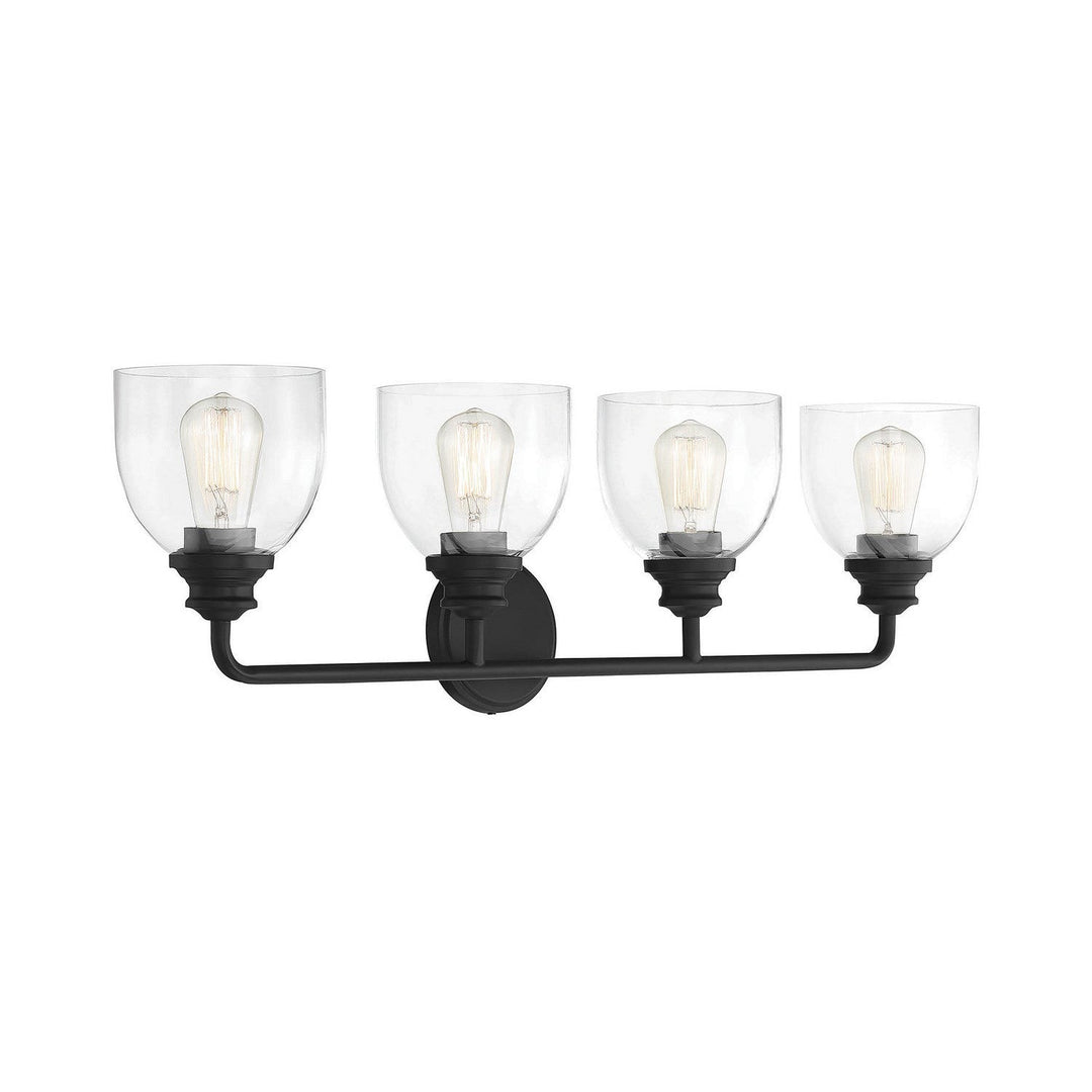 Savoy House Vale 8-7205-4-BK Bath Vanity Light 33 in. wide - Black