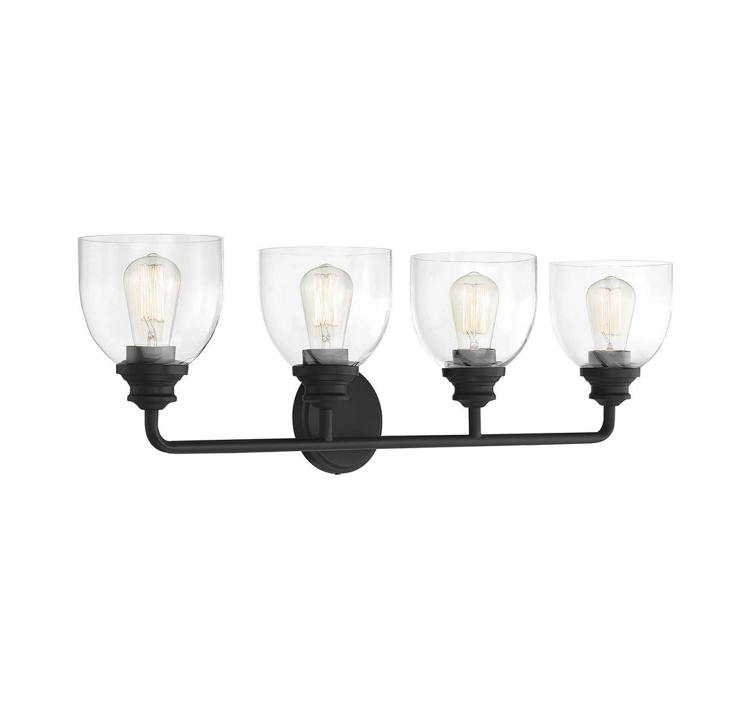 Savoy House Vale 8-7205-4-BK Bath Vanity Light 33 in. wide - Black