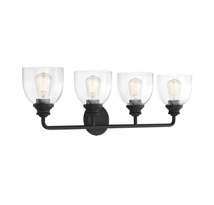 Savoy House Vale 8-7205-4-BK Bath Vanity Light 33 in. wide - Black