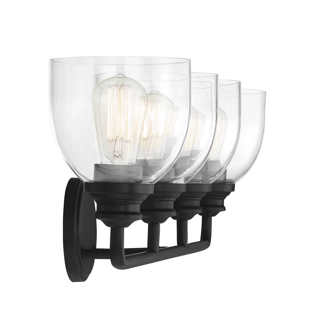 Savoy House Vale 8-7205-4-BK Bath Vanity Light 33 in. wide - Black