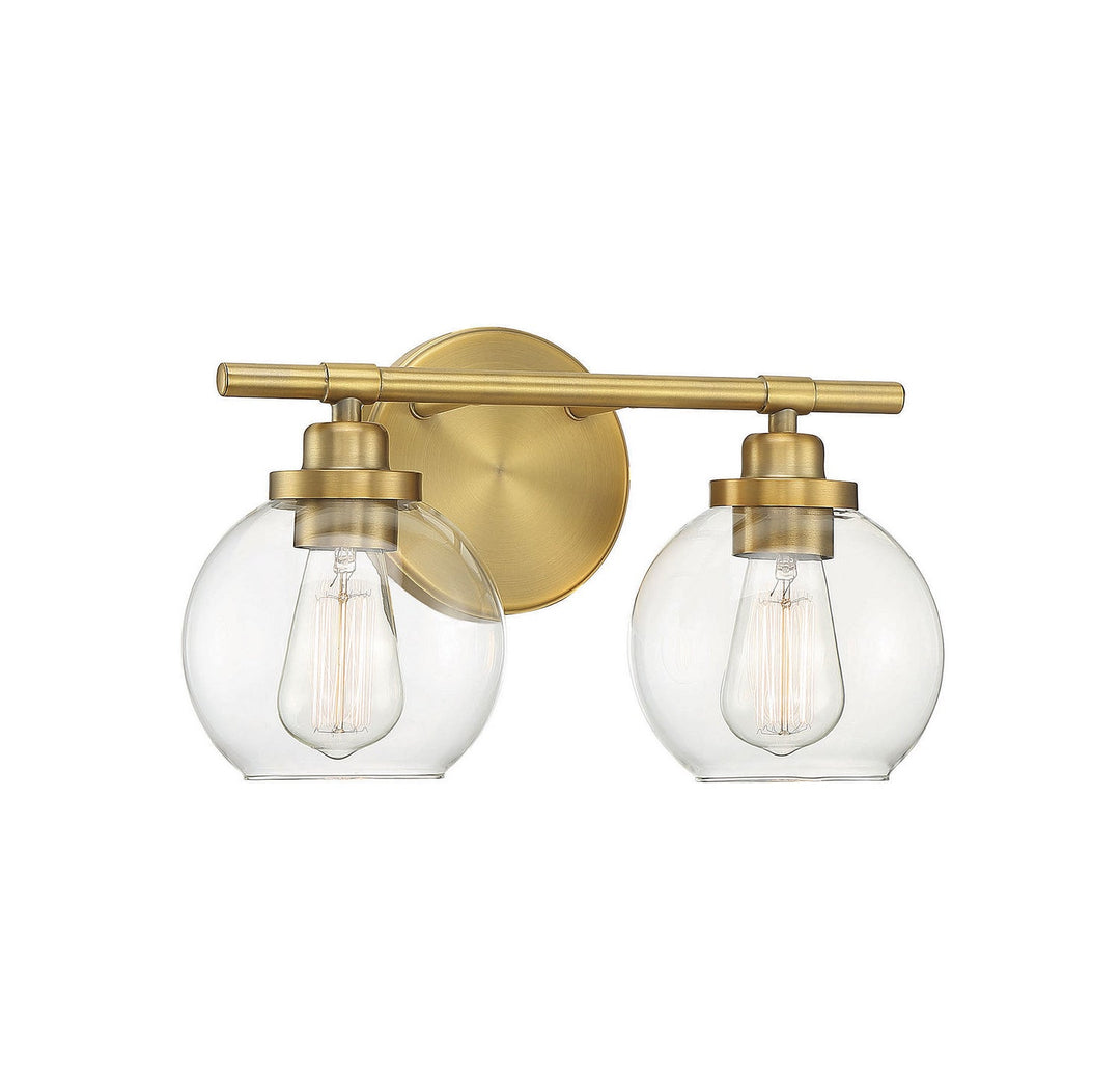 Savoy House Carson 8-4050-2-322 Bath Vanity Light 14 in. wide - Warm Brass