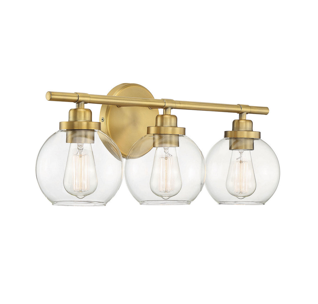 Savoy House Carson 8-4050-3-322 Bath Vanity Light 23 in. wide - Warm Brass