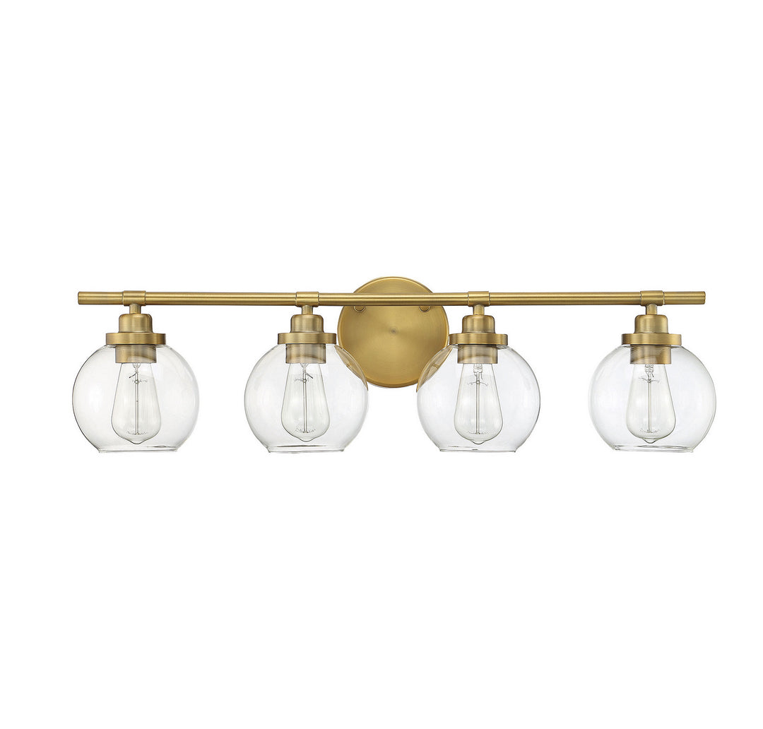 Savoy House Carson 8-4050-4-322 Bath Vanity Light 30 in. wide - Warm Brass