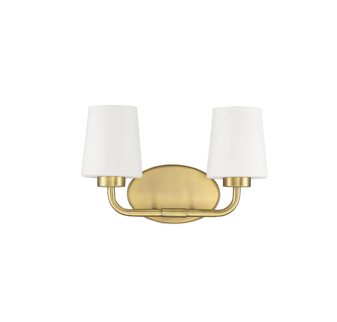 Savoy House Capra 8-4090-2-322 Bath Vanity Light 15 in. wide - Warm Brass