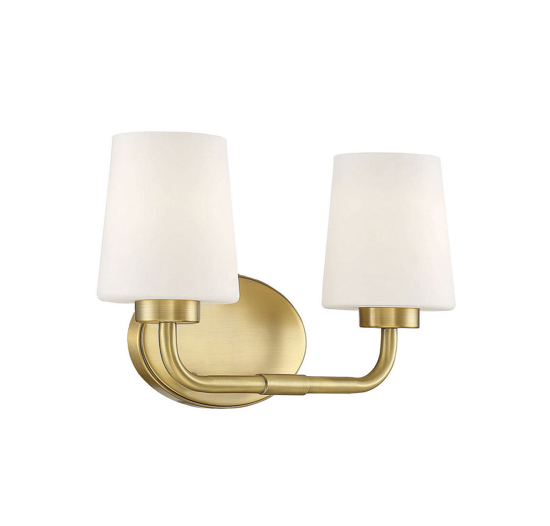 Savoy House Capra 8-4090-2-322 Bath Vanity Light 15 in. wide - Warm Brass